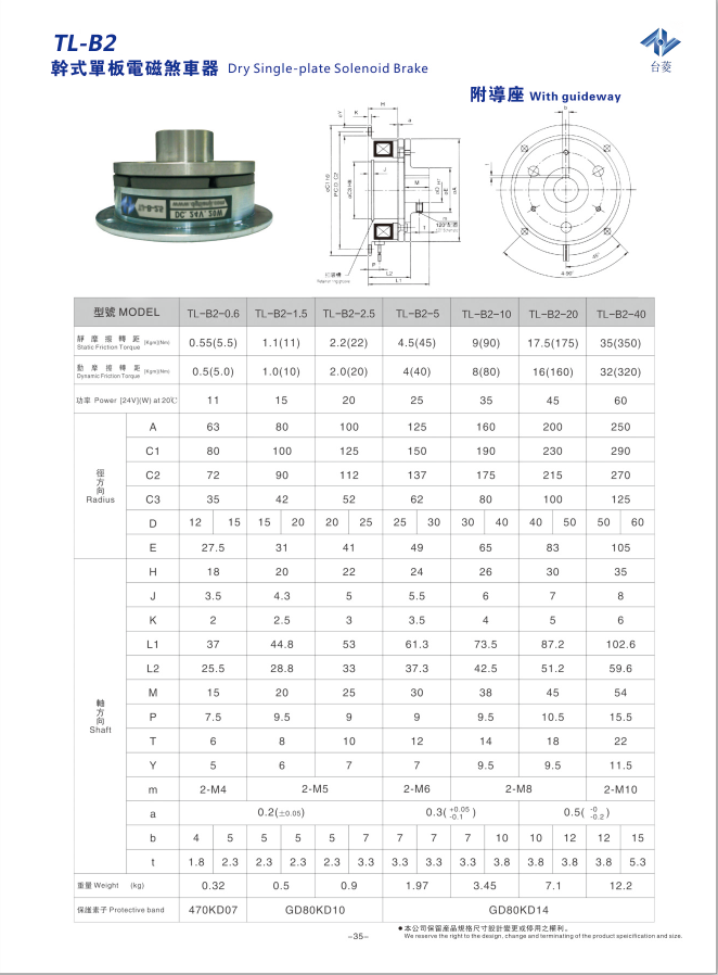 軸向電磁制動器規格